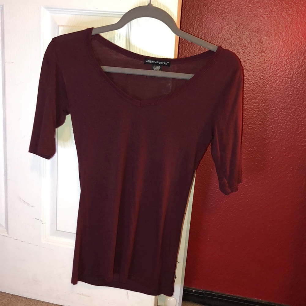 Maroon top